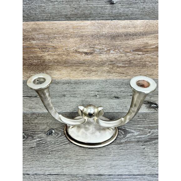 Antique WMF Ikora Germany Silverplate Tulip Art Deco Candelabra Candle Holder - Picture 4 of 13